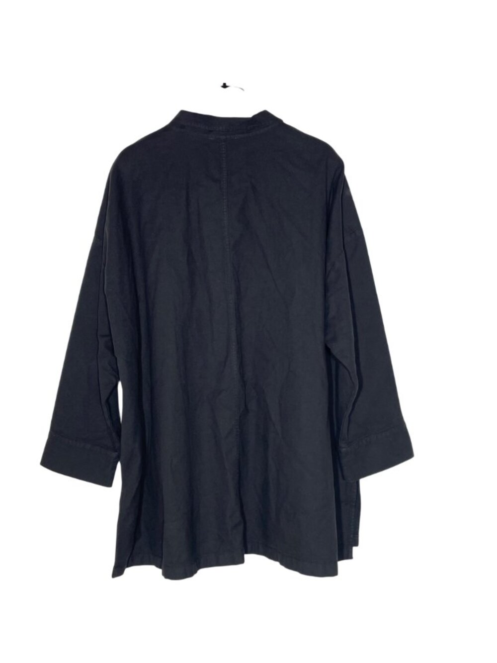 Eileen Fisher Button Up Tunic 2X Organic Cotton Hemp Pockets Minimalist Jacket - Picture 3 of 9